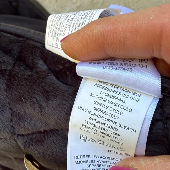 Lauren Ralph Lauren Olive/Black Diamond Quilted Coat with Hood Size Small - Picture 14 of 14